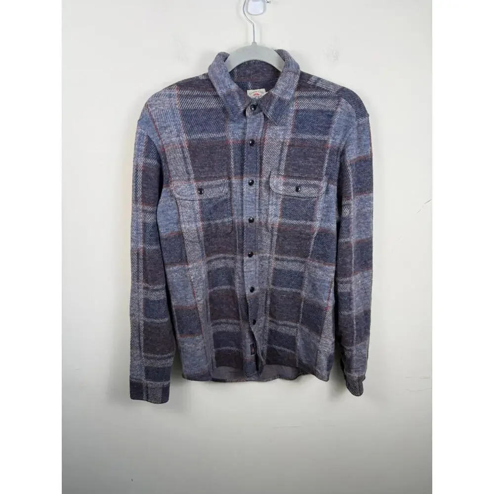 Faherty Legend Ultrasoft Sweater Button Down Shirt Blue Plaid Small - Picture 1 of 7